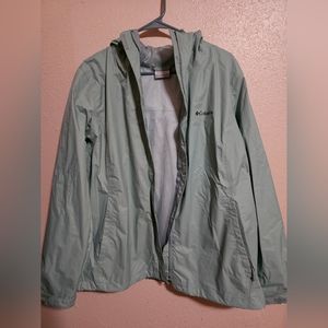 Columbia womens Light blue omni tech jacket
